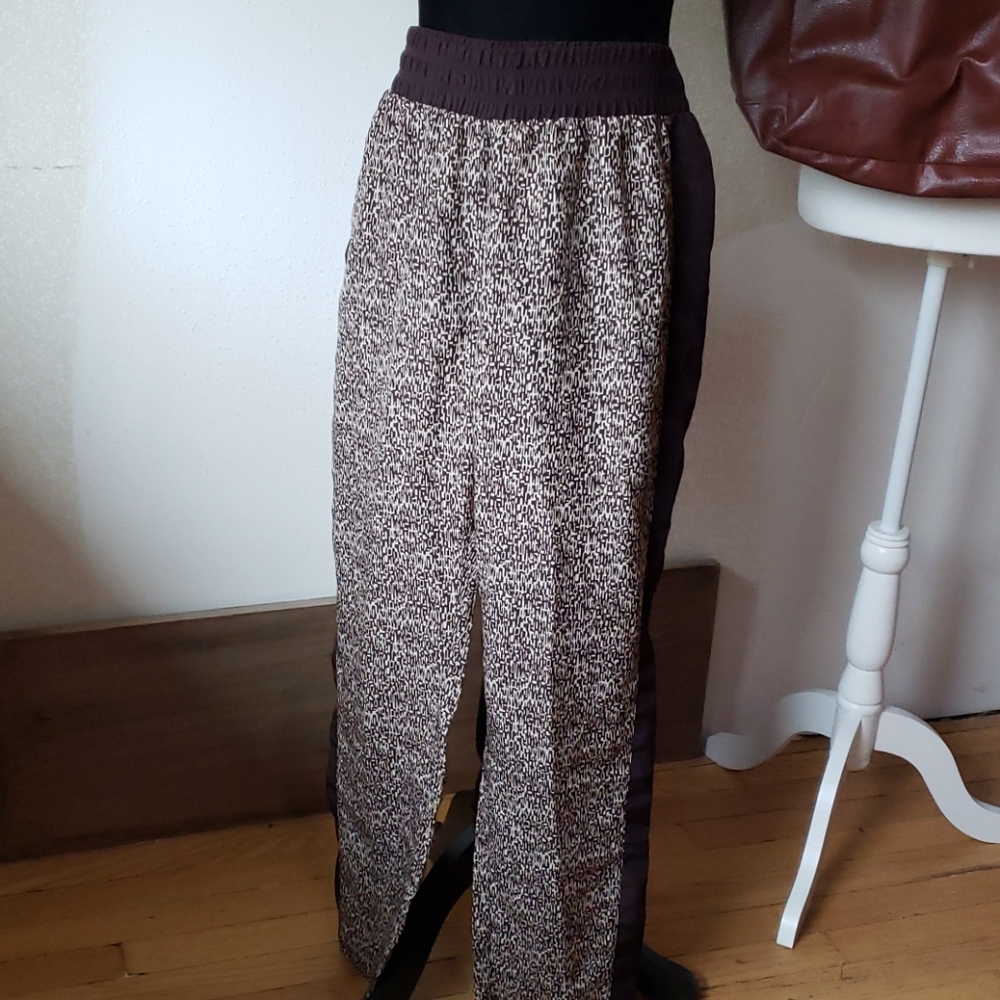 Women's Brown Speckle Lounge Pajama Pants with Side Stripe